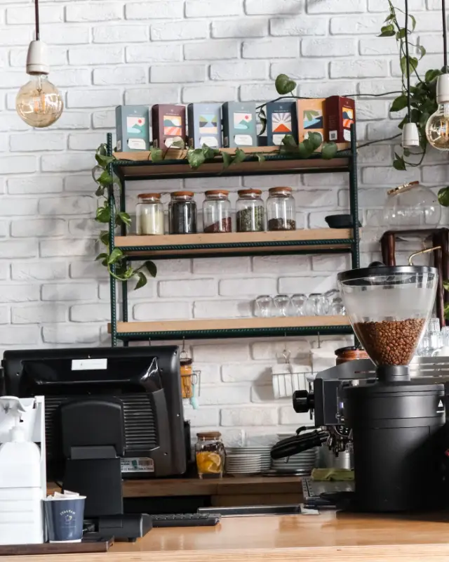 Portada de un sitio para una cafetería